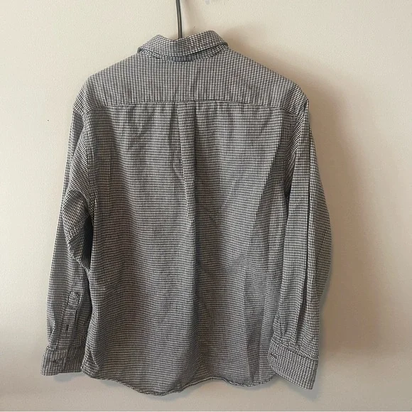 Casuals heavy cotton flannel Houndstooth button down shirt medium - Picture 11 of 11